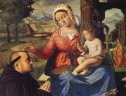 Andrea Previtali The Virgin and Child with a Donor Spain oil painting artist